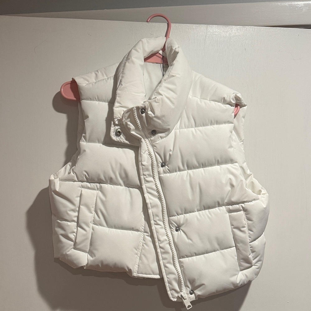 Garage White Puffer Vest